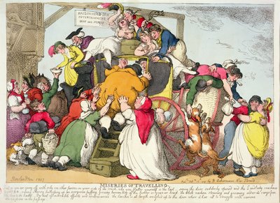 Miseries of Travelling, 1807 by Thomas Rowlandson